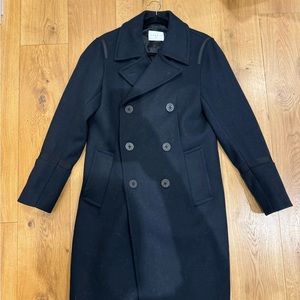 Men’s wool blend Sandro Double Breasted Overcoat Size Small